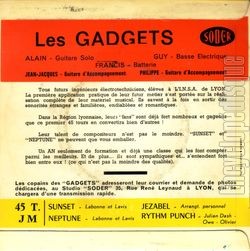 [Pochette de Sunset (Les GADGETS) - verso]