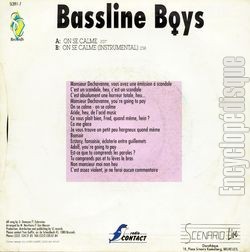 [Pochette de Dechavanne, on se calme ! (BASSLINE BOYS) - verso]