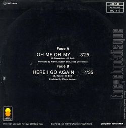 [Pochette de Oh me oh my (Beckie BELL) - verso]