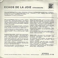 [Pochette de Les plerins de Montbliard  Que feras-tu de Jsus ?  (RELIGION) - verso]