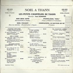 [Pochette de Nol  Thann (Les PETITS CHANTEURS DE THANN) - verso]