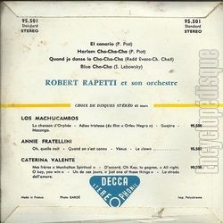 [Pochette de El canario (Robert RAPETTI) - verso]