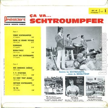 [Pochette de a va schtroumpfer (Les SCHTROUMPFS) - verso]