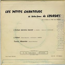 [Pochette de L’enfant dormira bientt (Les PETITS CHANTEURS DE LOURDES) - verso]