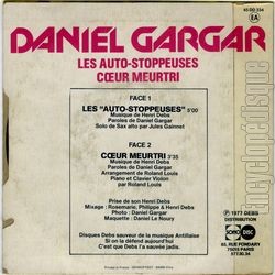 [Pochette de Les "auto-stoppeuses" (Daniel GARGAR) - verso]