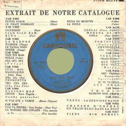 [Pochette de Tais-toi Marseille (Jacky BERANGER et son orchestre) - verso]