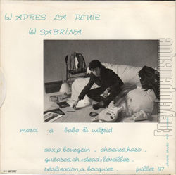[Pochette de Aprs la pluie (Ian D’ARMANI) - verso]