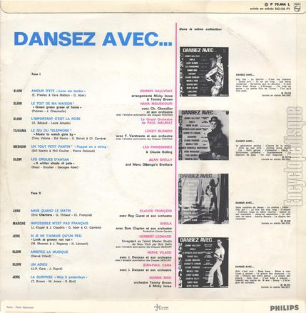 [Pochette de Dansez avec… (COMPILATION) - verso]
