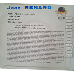 [Pochette de Allez (quand je serai marin) (Jean RENARD) - verso]