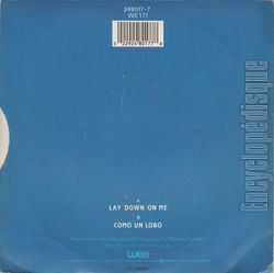 [Pochette de Lay down on me (Miguel BOS) - verso]