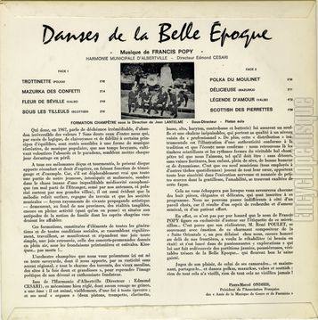 [Pochette de La Savoie danse avec Popy (FORMATION CHAMPTRE DE L’HARMONIE D’ALBERTVILLE) - verso]