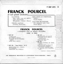 [Pochette de Sarah (Franck POURCEL) - verso]