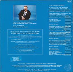 [Pochette de C’tait en juin en Normandie (Patrick BOUSQUET (Auteur-Compositeur)) - verso]